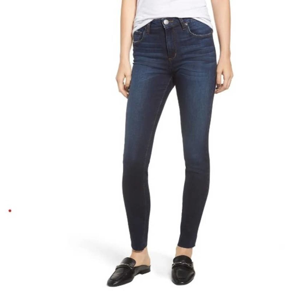 STS Blue Ellie High Waist Ankle Jeggings 25 Raw Hem Skinny Stretch Denim Denley